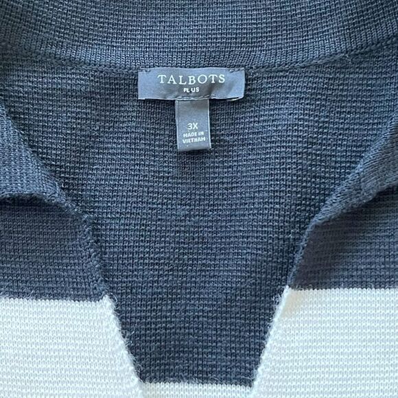 Talbots Milano Wool Striped Pullover Sweater - Picture 6 of 7